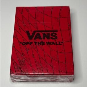 Vans Red Graphic 'Off The Wall' sealed deck of cards poker stranger things vibes